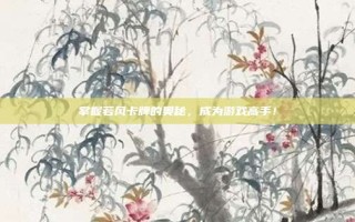 掌握若风卡牌的奥秘，成为游戏高手！