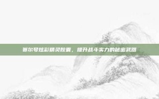 赛尔号炫彩精灵胶囊，提升战斗实力的秘密武器