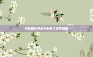 揭秘星际争霸2中的完美军备箱