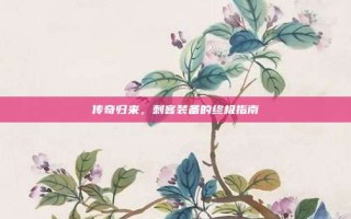 传奇归来，刺客装备的终极指南