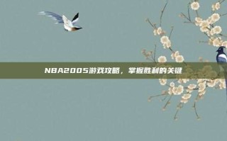 NBA2005游戏攻略，掌握胜利的关键