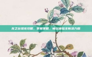 龙之谷绿龙攻略，掌握策略，畅玩体验全新活力版
