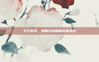 天下好兵，策略与荣耀的完美结合