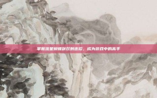 掌握流星蝴蝶剑双刺连招，成为游戏中的高手