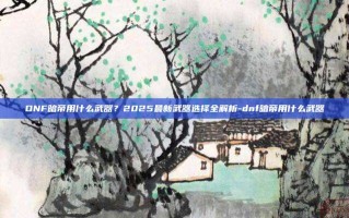 DNF暗帝用什么武器？2025最新武器选择全解析-dnf暗帝用什么武器