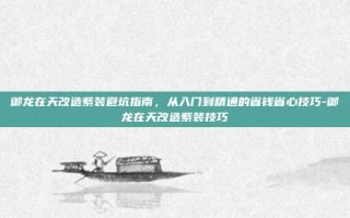 御龙在天改造紫装避坑指南，从入门到精通的省钱省心技巧-御龙在天改造紫装技巧