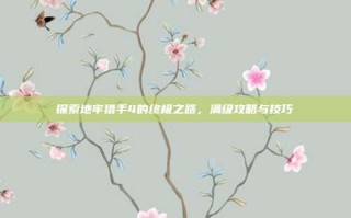 探索地牢猎手4的终极之路，满级攻略与技巧