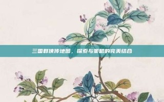 三国群侠传地图，探索与策略的完美结合
