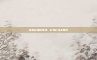 掌握花落修改器，游戏升级不再难