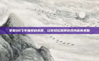 掌握QQ飞车抽奖秒杀器，让你轻松赢得游戏内稀有奖励