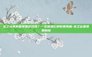 龙之谷真的是免费游戏吗？一文讲清它的收费真相-龙之谷是免费的吗