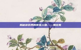 揭秘游戏界的传奇人物——姚壮宪