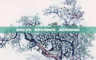 锦绣谷之殇，探索失落的秘境，揭开游戏新篇章