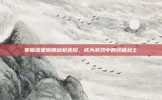 掌握流星蝴蝶剑枪连招，成为游戏中的终极战士
