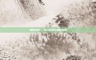 猴岛DNF，深入探索与策略指南