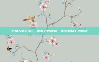 金属大师ADC，掌握游戏精髓，成为战场上的焦点