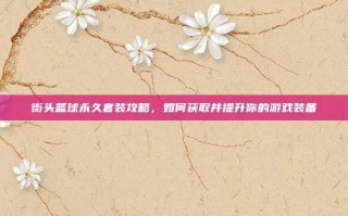街头篮球永久套装攻略，如何获取并提升你的游戏装备