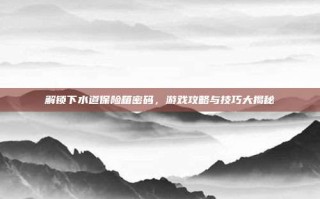 解锁下水道保险箱密码，游戏攻略与技巧大揭秘
