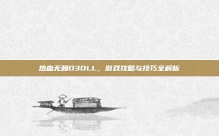 热血无赖D3DLL，游戏攻略与技巧全解析
