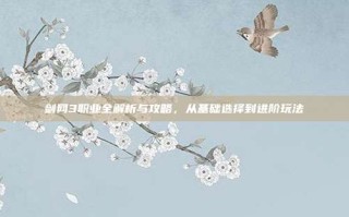 剑网3职业全解析与攻略，从基础选择到进阶玩法