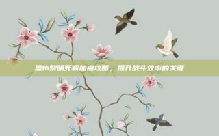 恐怖黎明死骑加点攻略，提升战斗效率的关键