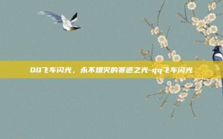 QQ飞车闪光，永不熄灭的赛道之光-qq飞车闪光