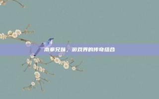 南拳兄妹，游戏界的传奇组合
