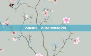 大神有约，ZSMJ的传奇之路