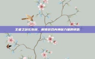 王者之剑礼包码，解锁游戏内神秘力量的钥匙