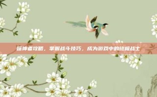 噬神者攻略，掌握战斗技巧，成为游戏中的终极战士