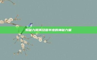 揭秘九阴真经糙羊皮的神秘力量