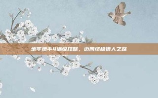 地牢猎手4满级攻略，迈向终极猎人之路