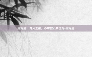 御龙道，凡人之躯，亦可驭九天之龙-御龙道