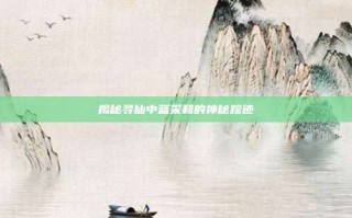揭秘寻仙中蓝采和的神秘踪迹
