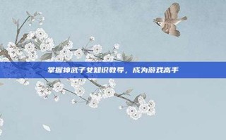 掌握神武子女知识教导，成为游戏高手