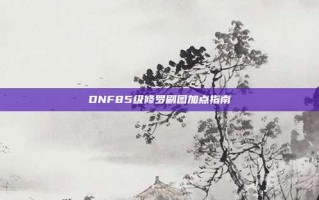 DNF85级修罗刷图加点指南