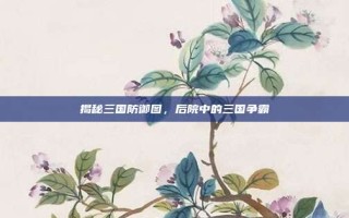 揭秘三国防御图，后院中的三国争霸