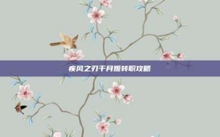 疾风之刃千月姬转职攻略