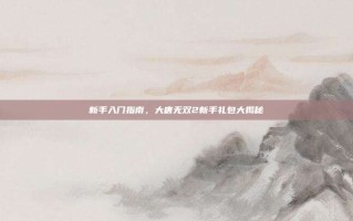 新手入门指南，大唐无双2新手礼包大揭秘