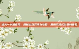 盛大一卡通官网，探秘游戏资讯与攻略，解锁沉浸式游戏新体验