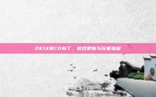2K13免CD补丁，游戏更新与玩家福利