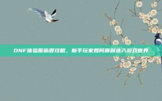 DNF体验服偷渡攻略，新手玩家如何顺利进入游戏世界