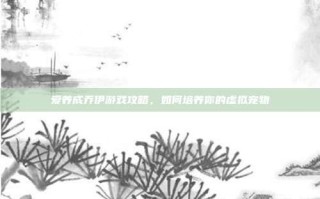 爱养成乔伊游戏攻略，如何培养你的虚拟宠物