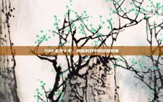 DNF圣光十字，揭秘游戏中的终极技能