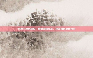 剑网三团队监控，精准驾驭战术，提升团队协作效率