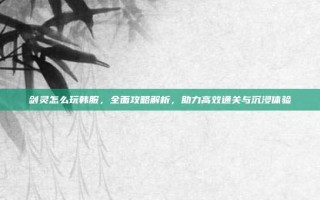 剑灵怎么玩韩服，全面攻略解析，助力高效通关与沉浸体验