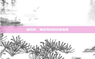 福胖胖，萌宠养成的终极指南