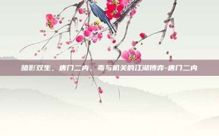 暗影双生，唐门二内，毒与机关的江湖博弈-唐门二内