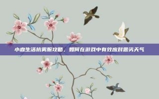 小森生活抗雾服攻略，如何在游戏中有效应对恶劣天气