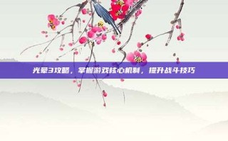 光晕3攻略，掌握游戏核心机制，提升战斗技巧